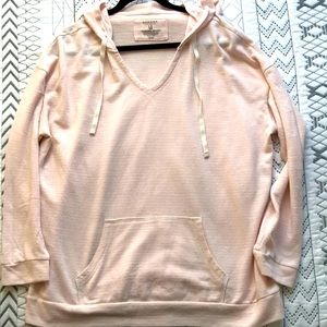 Sonoma life + style | pink striped hoodie size 1X